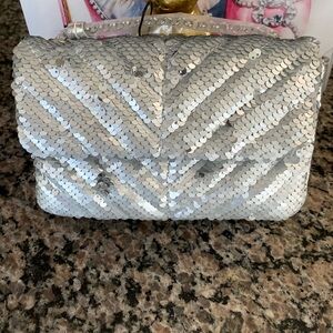 Silver Sequin Women's Bag Nicole Miller